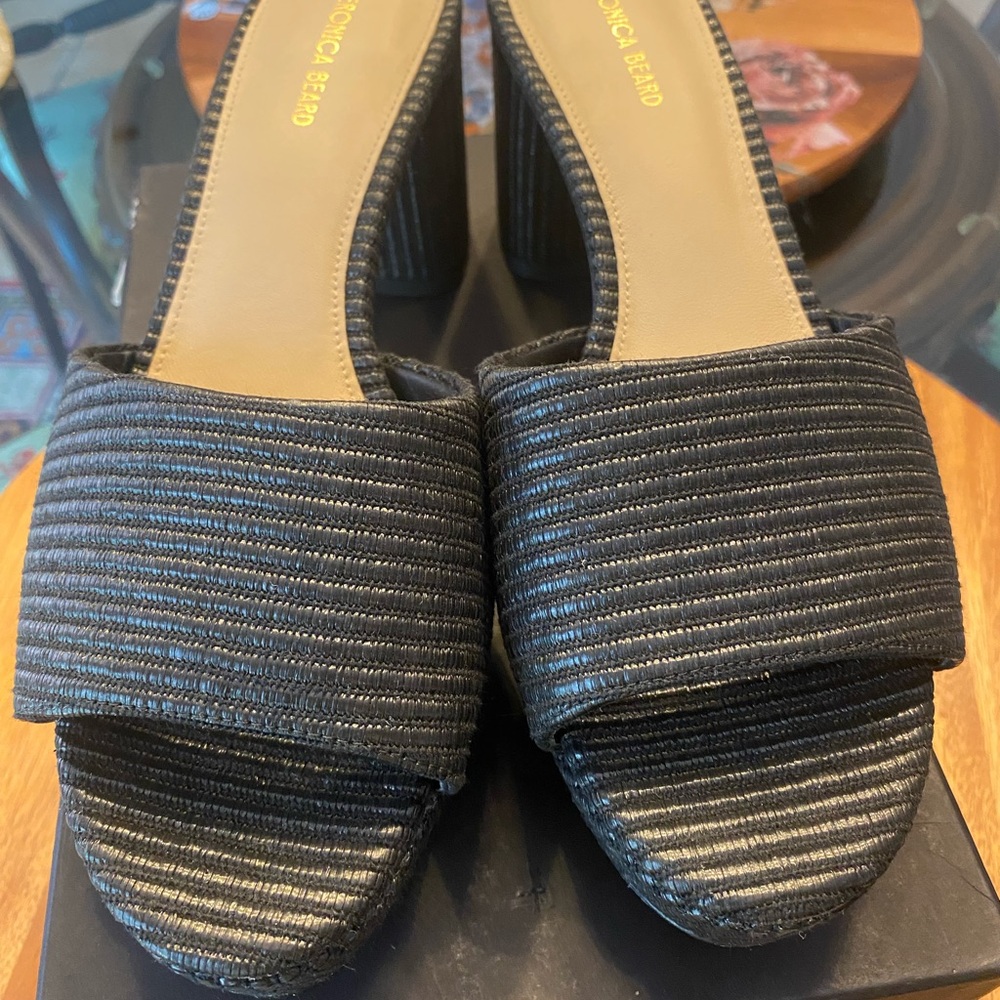 Veronica Beard Black Sandals with Block Heel